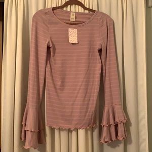 Flared-Sleeved Free People Top WITH TAGS